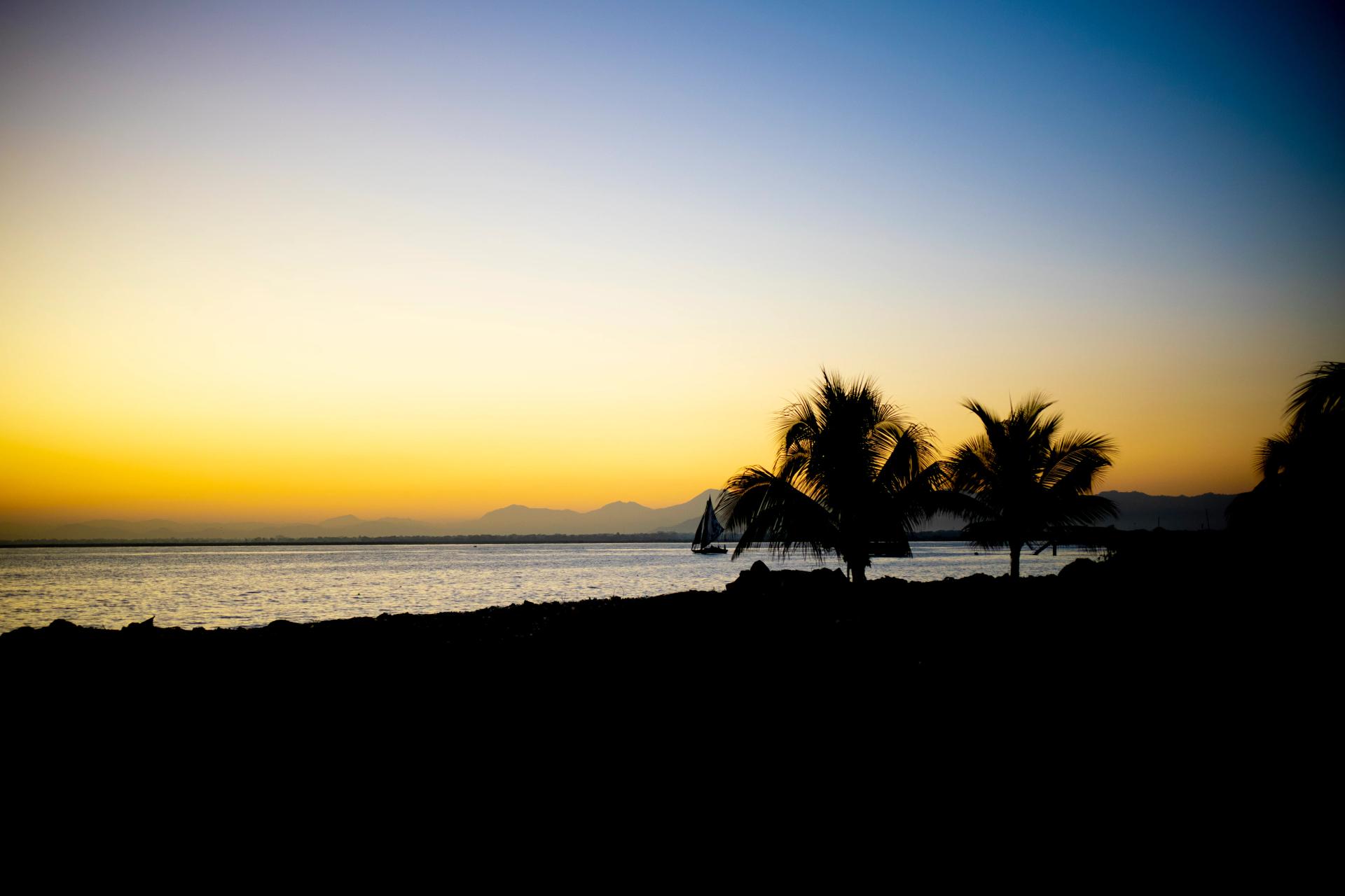Sailboat and Mountains - Cap-Haitien, Haiti